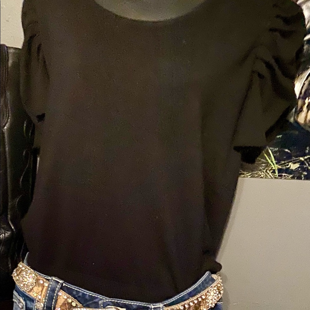 Black knit top